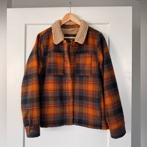 Toad & Co. Sherpa Lined Plaid Jacket (Size L)